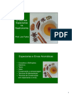 PDF Aula 6-Temperos, Condimentos, Especiarias, Ervas Aromáticas