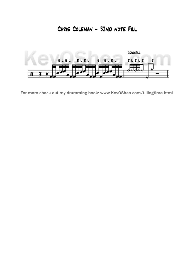 Chris Coleman - 32nd Note Fill PDF | PDF