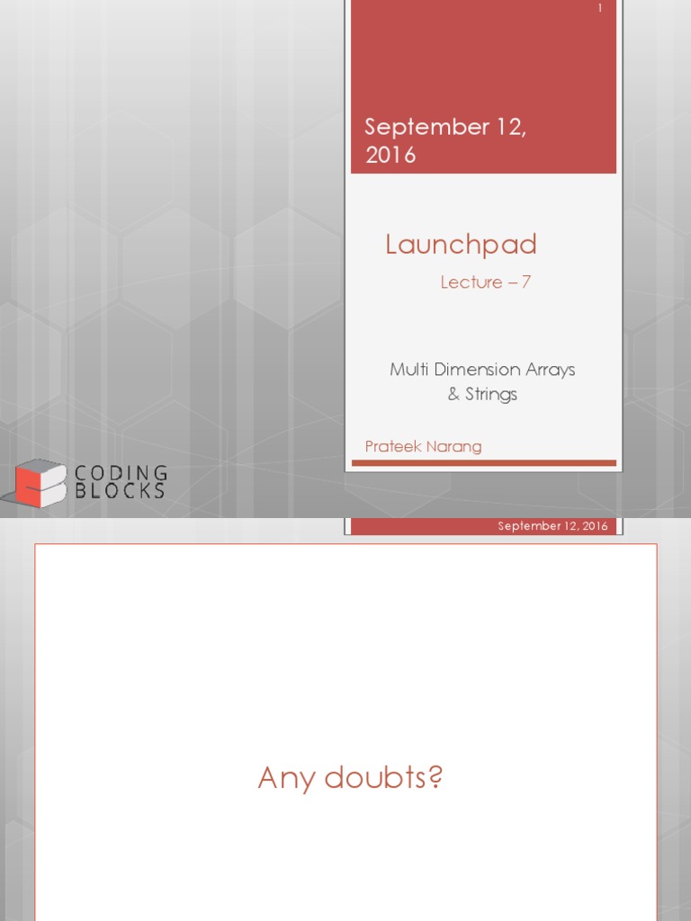 2D Arrays and Strings in C Programming | PDF