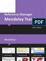 Reference Manager: Mendeley Training
