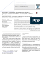 Evaluation of Transcutaneous Electrical Posterior Tibial Nerve Stimulation for the Treatment of Fecal and Urinary Leaks in Children. JPS 2015