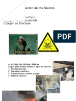 Clasificacion de Los Toxicos