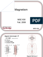 Magnetism: MSE 630 Fall, 2008
