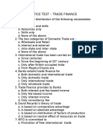 Practice Test - Trade Finance