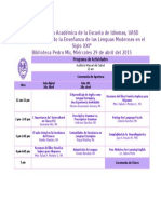 Jornada Académica 2015 EFL-FLE Programa de Actividades