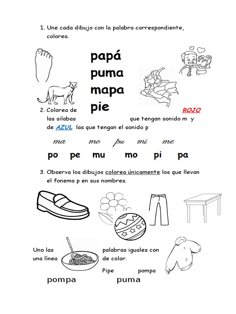 Actividades de M y P para Niños | PDF