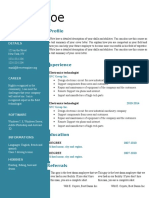 CV Resume Word Template 551