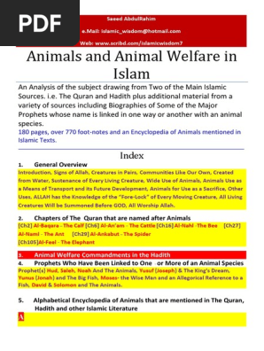 Animals And Animal Welfare In Islam Pdf16 Surah God In Islam