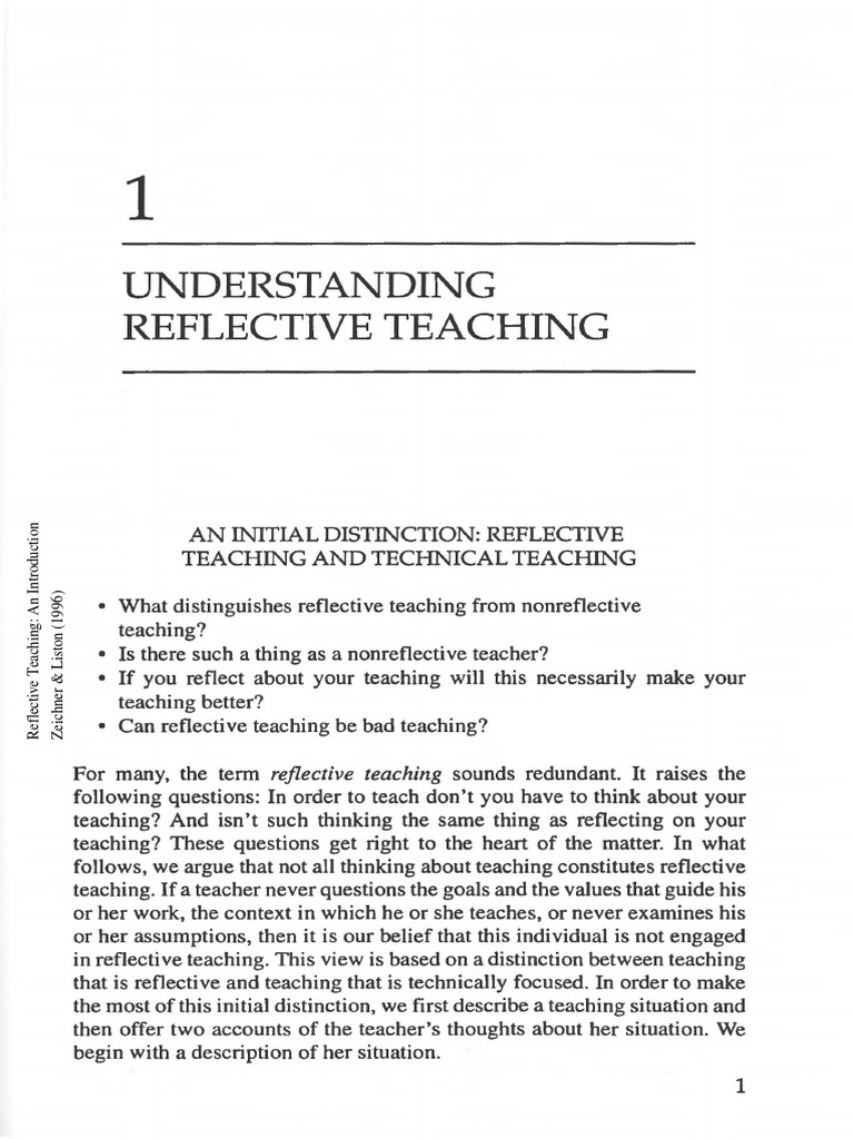 Reflective Teaching in Diverse Classrooms | PDF | Reflective Practice ...