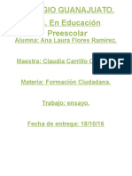 Formacion Del Ciudadano Desde Edades Tempranas Ensayo