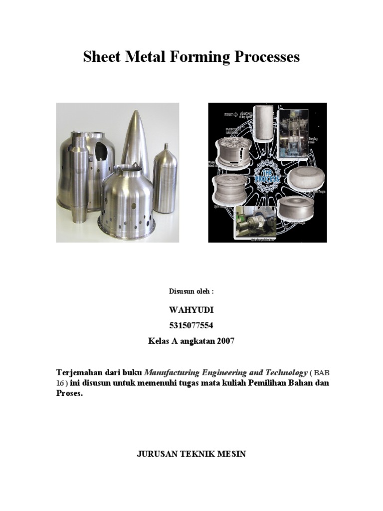Sheet Metal Forming | PDF