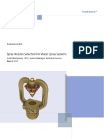 Spray Nozzles Selection for Water Spray Systems