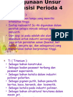 Kegunaan Unsur Transisi Perioda 4