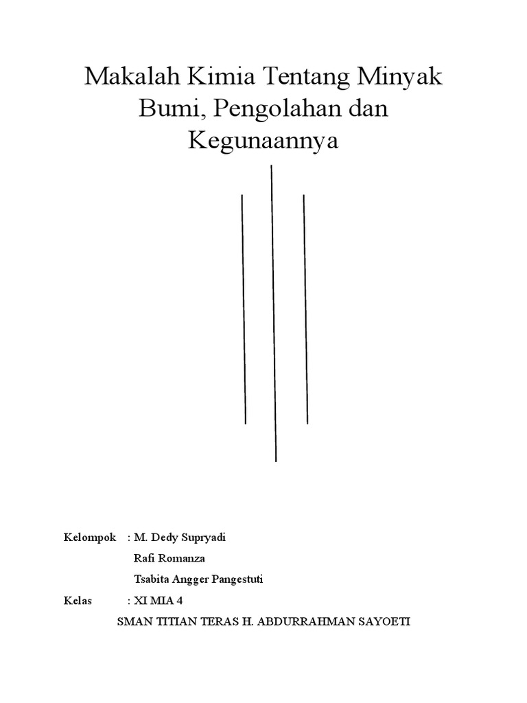 Makalah Kimia Minyak Bumi Sma