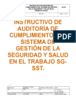 In-Xx Instructivo de Auditoría de Cumplimiento Del Sistema de Gestión de La Seguridad y Salud en El Trabajo SG-SST