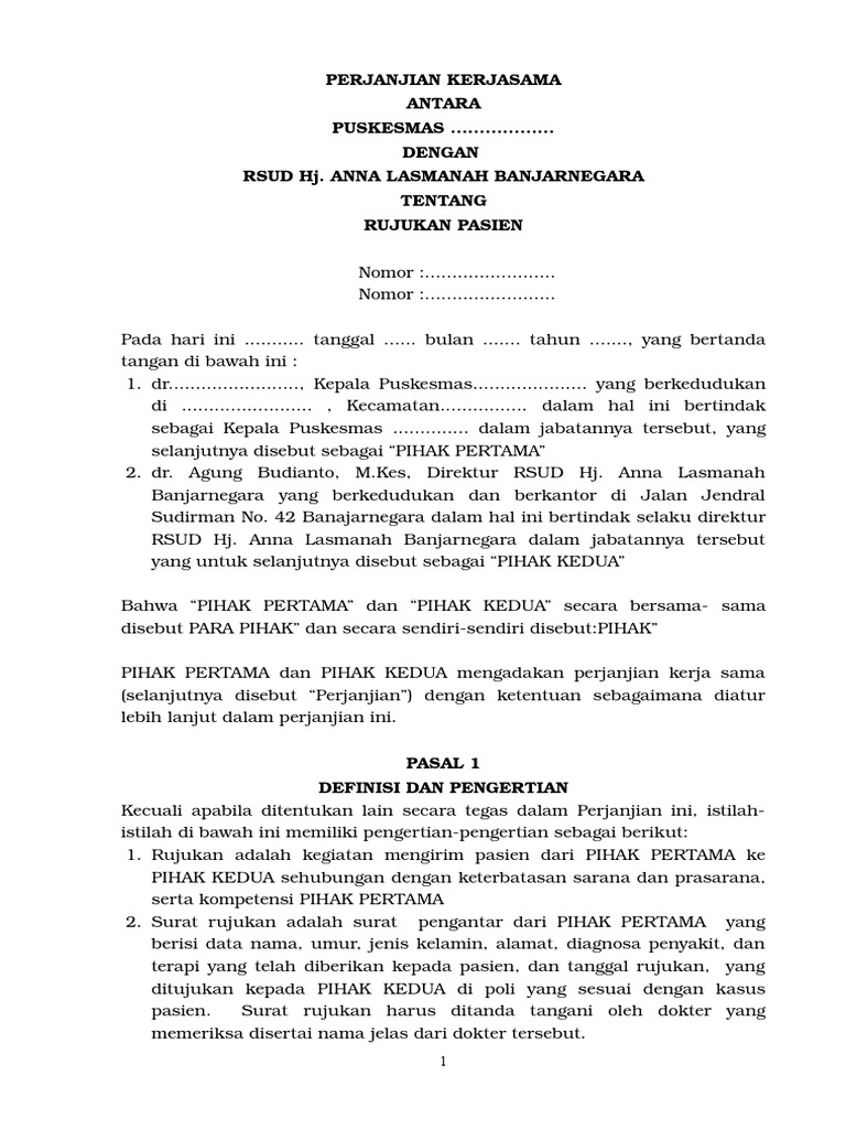 Mou Dengan Puskesmas