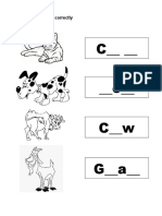 C - o - C - W G - A - : Spell The Animals Correctly