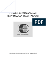 Sampul Formulir Pemantauan Penyimpanan Obat Farmasi