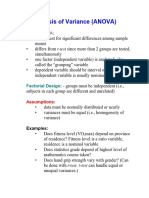 Analysis of Variance Anova