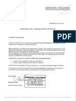 Confirmation Letter Wet Garnet Blasting 20 Years