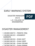 Early Warning System: Disaster Management Div B L.D. College of Engineering