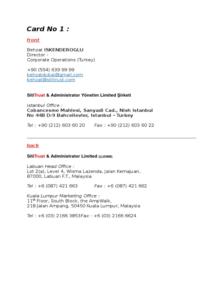 STAL - New Call Cards 1 | PDF