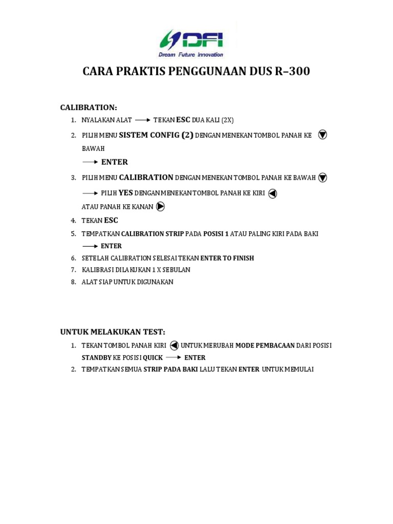 Cara Praktis Penggunaan Dus R-300 | PDF