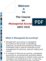 Managerial Accounting - Class 1