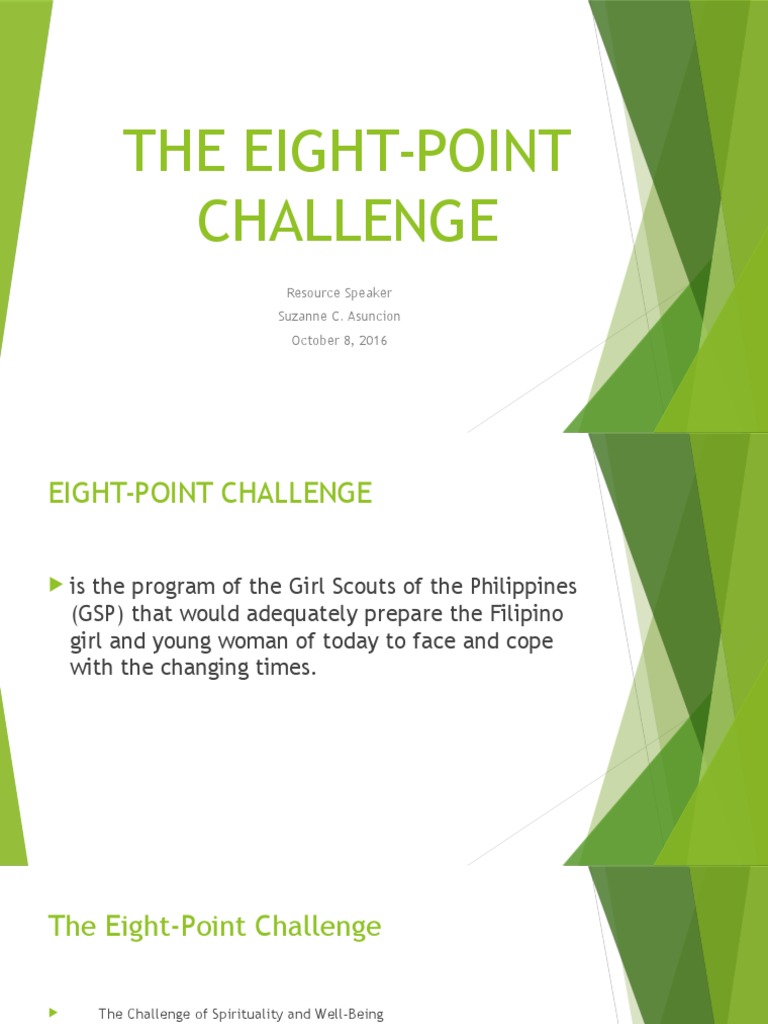 Eight-Point Challenge Program for Filipino Girls | PDF
