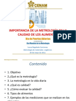 Importancia de La Metrología en La Calidad de Los Alimentos - Laura Regalado