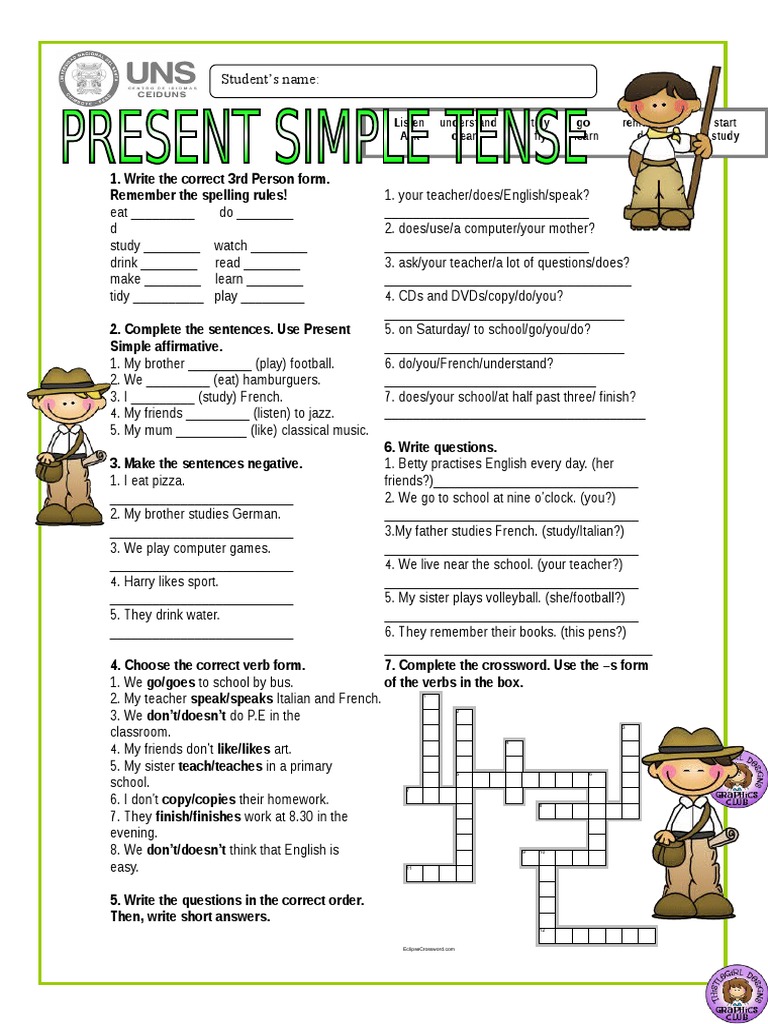 Present - Simple Trhird Person | PDF