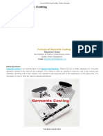 Formula of Garments Costing Calculation