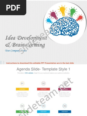 Idea Development and Brainstorming Process PowerPoint Presentation Slides