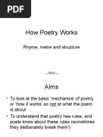 How Poetry Works: Rhyme, Metre and Structure