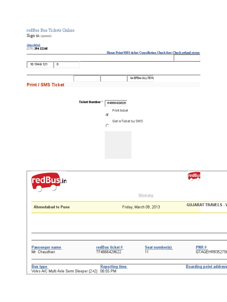 RedBus Ticket Information Guide | PDF | Ticket (Admission) | Public ...
