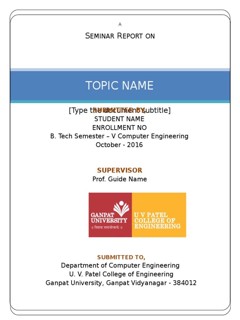Seminar Report for Computer Engineering | PDF