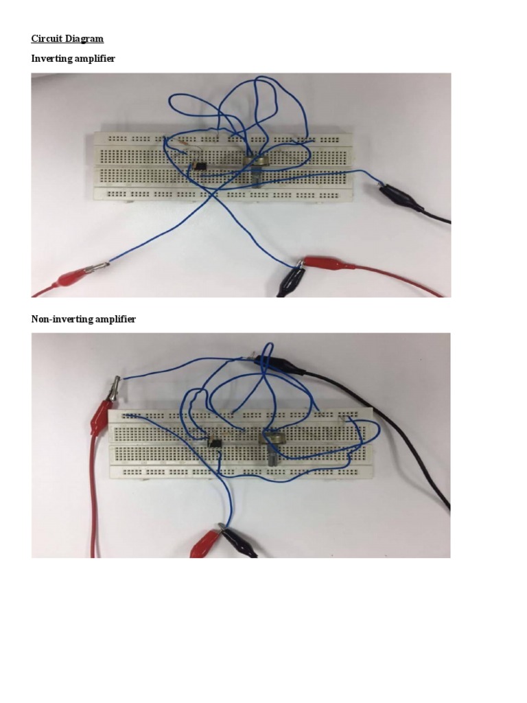 Inverting & Non-Inverting Amplifier Diagrams | PDF | Science & Mathematics