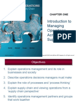 Introduction To Managing Operations Across The Supply Chain: Chapter One