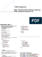 Name: Jubin Gupta-TNM Assignment Identity Number (IDNO) - 2015HT13019 Software Systems Email ID: 2015ht13109@ @wilp - Bits-Pilani - Ac.in