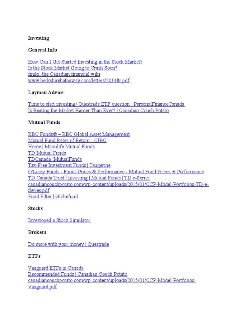 Investing Links Exchange Traded Fund Stock Market Index