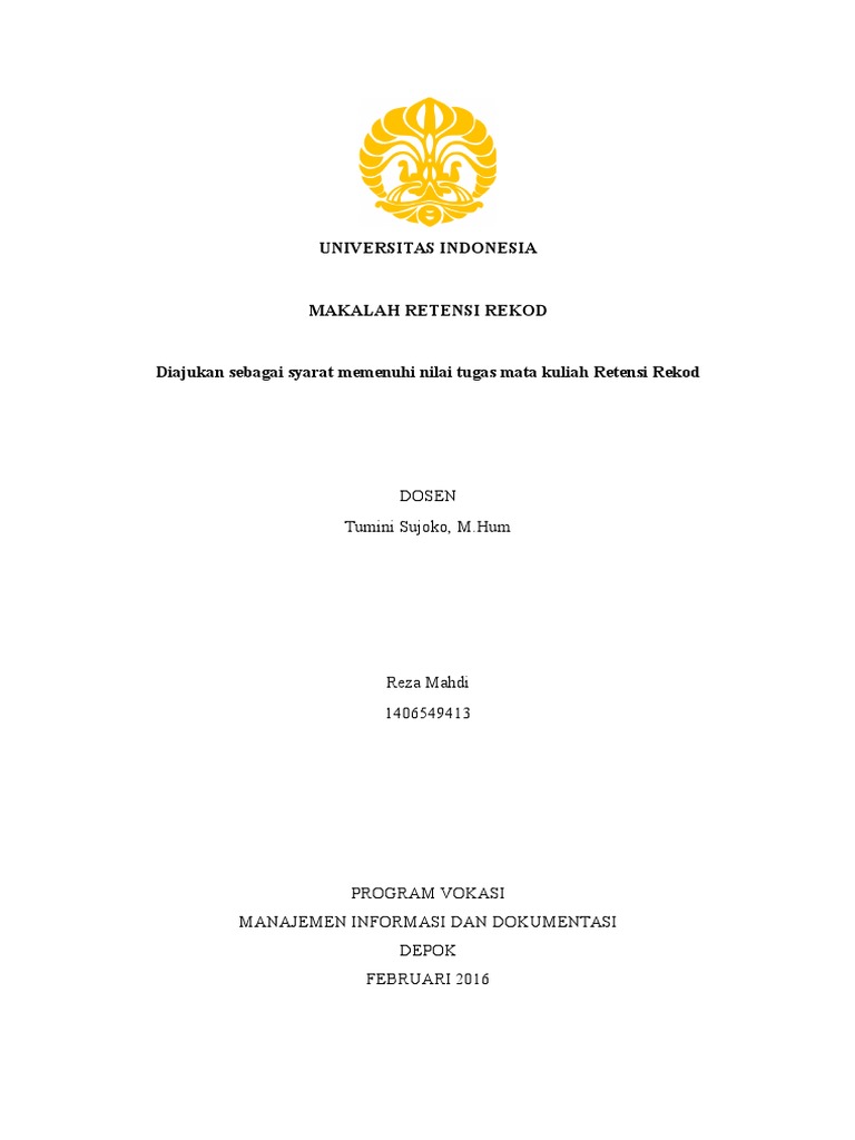 Makalah Retensi Rekod