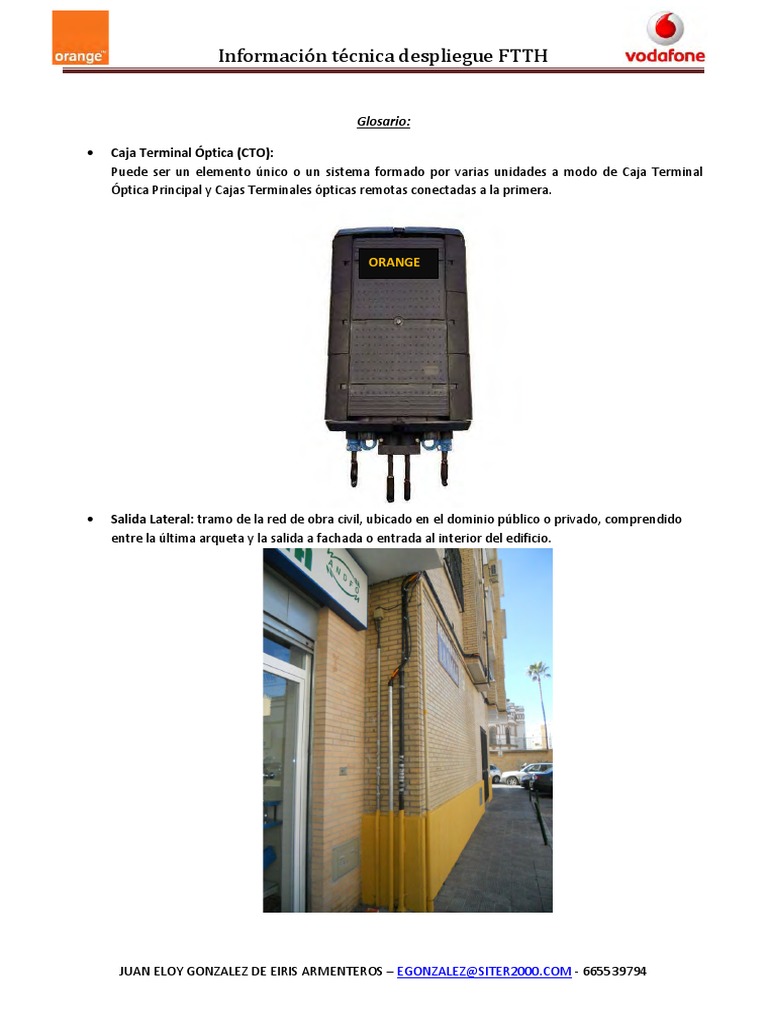 Despliegue FTTH y Cajas Terminales | PDF | Fibra a la X | Informática y ...