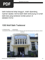 Download 1000 Motif Batik Tradisional _ Batiktiarapdf by Arif Setiawan SN327872769 doc pdf