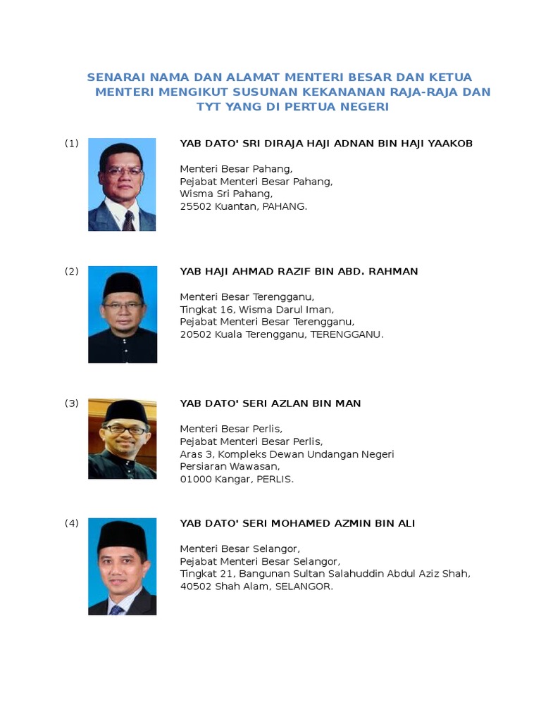 Menteri Besar Dan Ketua Menteri Pdf
