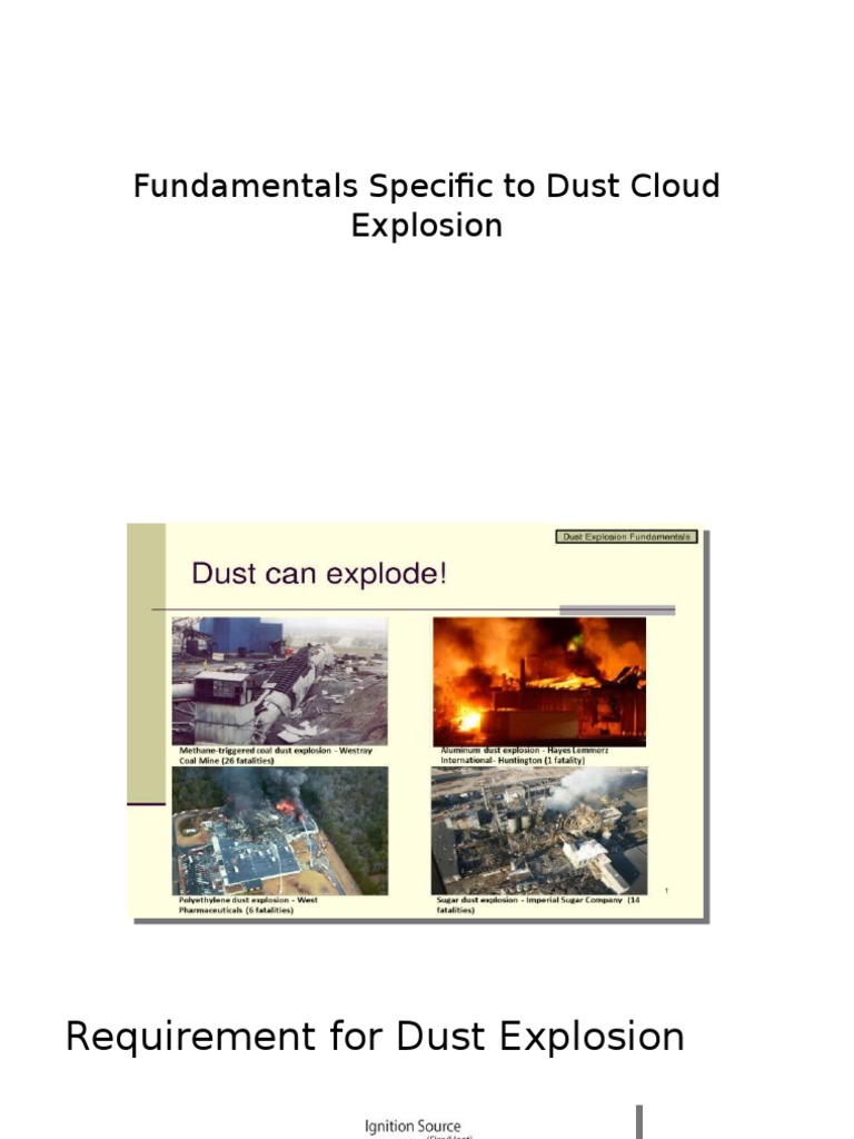 Dust Cloud Explosion Fundamentals | PDF | Technology & Engineering