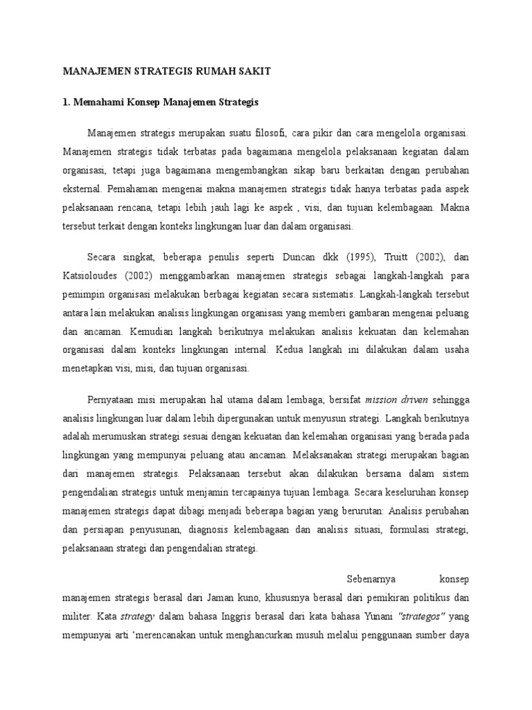 MANAJEMEN STRATEGIS RUMAH SAKIT.doc