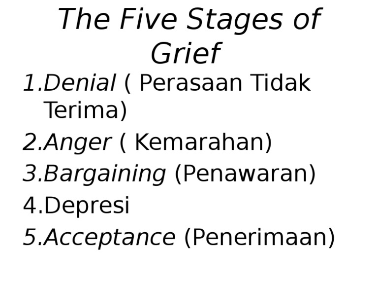 The Five Stages of Grief | PDF