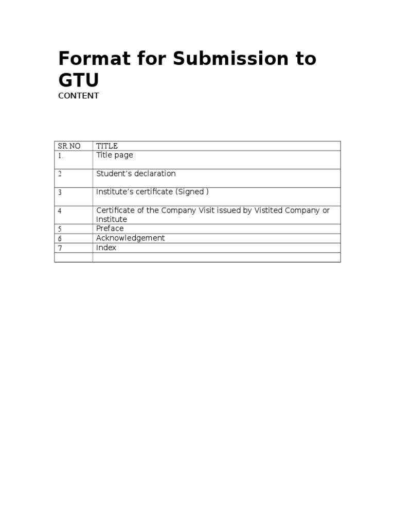 GTU Summer Internship Report Guidelines | PDF | Thesis | Academia