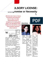 Compulsory License-Compromise or Necessity(Legal Era) in India