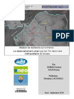 Le désenclavement urbain par les TIC dans l’aire métropolitaine de Douala - SEBBAH Audrey_SOUA Ronny - Rapport UdM 2016